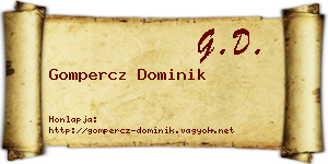 Gompercz Dominik névjegykártya