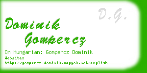 dominik gompercz business card